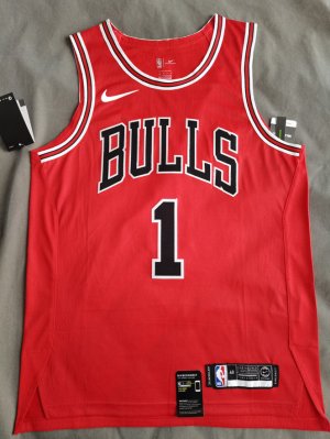 Chicago Bulls Jersey Derrick Rose 1 Red player version